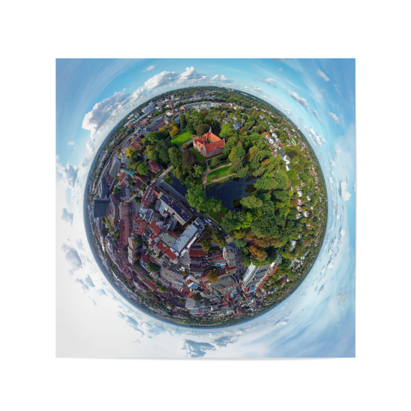 Poster 20x20 cm "Hamburg-Bergedorfer Schloss; S,hi" artboxONE - Städte,Städte / Hamburg,Reise,Architektur,Reise / Länder