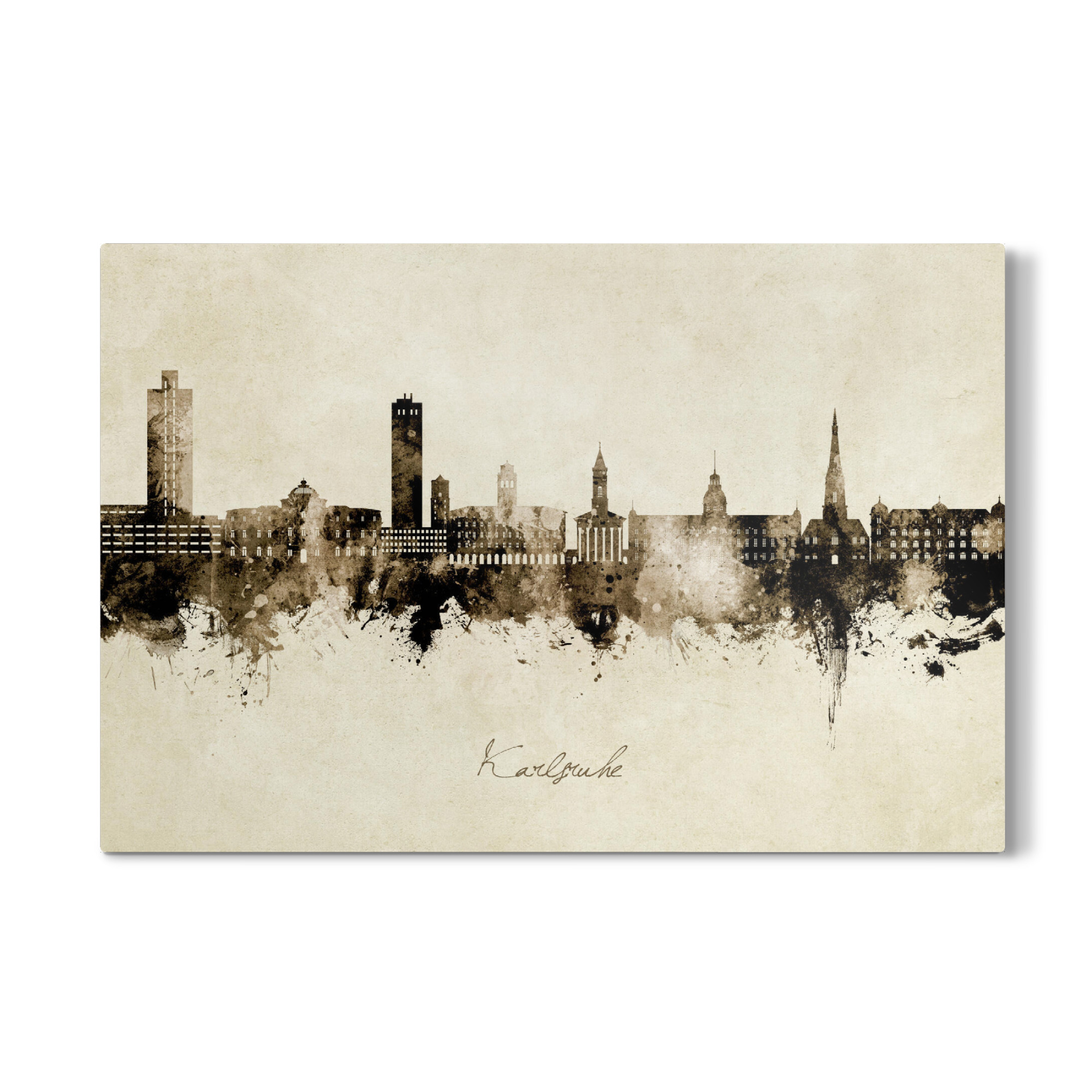 Galerie-Print "Karlsruhe Germany Skyline Sepia" 30x20 cm artboxONE