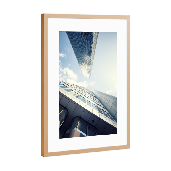 Poster mit Rahmen Kupfer "Into The Future" artboxONE - Städte,Reise,Architektur,Städte / Frankfurt,Reise / Länder
