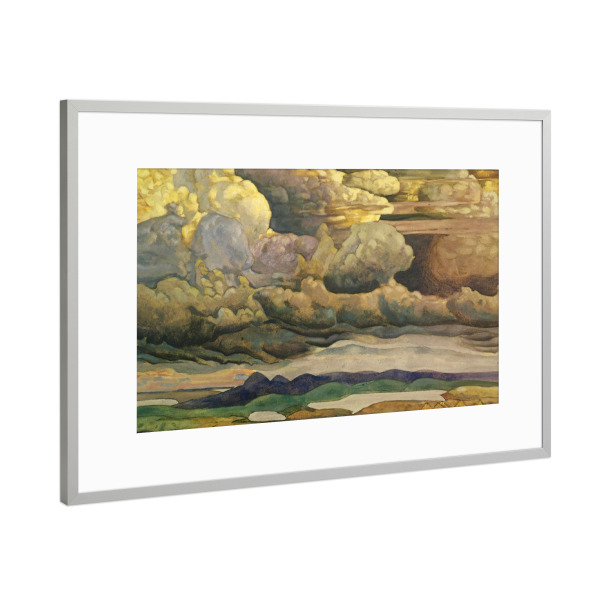 Poster mit Rahmen Silber "Der Himmelskampf" artboxONE - Natur,Reise