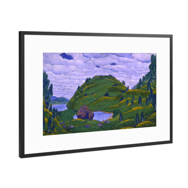 Poster mit Rahmen Schwarz (Metallic) "Das Frühlingsopfer" artboxONE - Natur,Reise