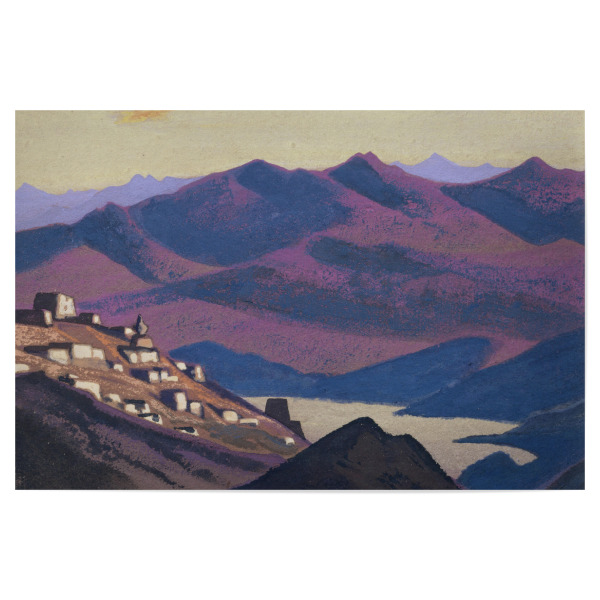 Poster "Yam Tso See" artboxONE - Städte,Natur,Reise - Nicholas roerich,Reise,Natur,Nature,Landschaft,Landscape,See,Fluss,Gemälde,Malerei,Kunst,Stadt