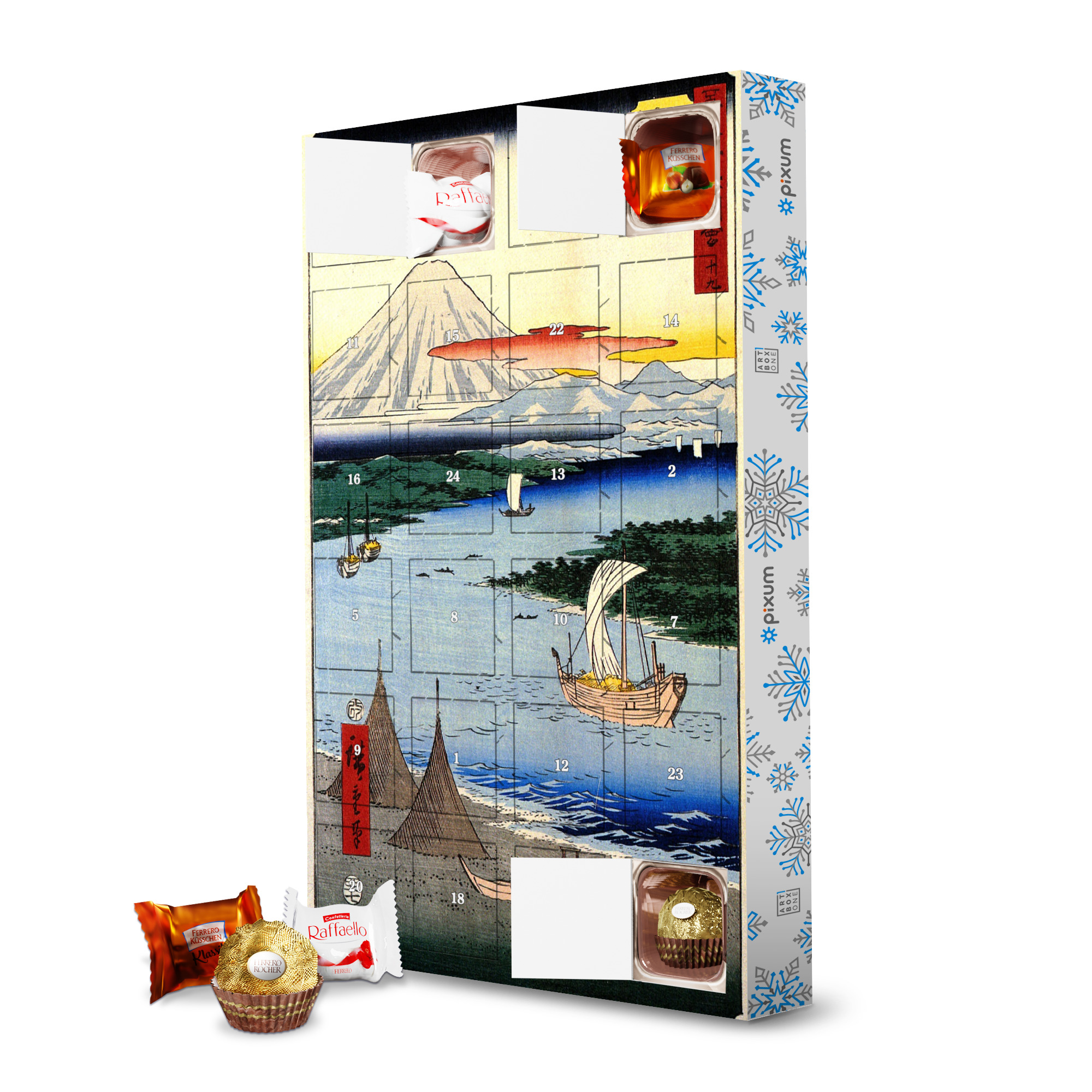 Adventskalender mit Ferrero Pralinen Station EjirI artboxONE Adventskalender Natur