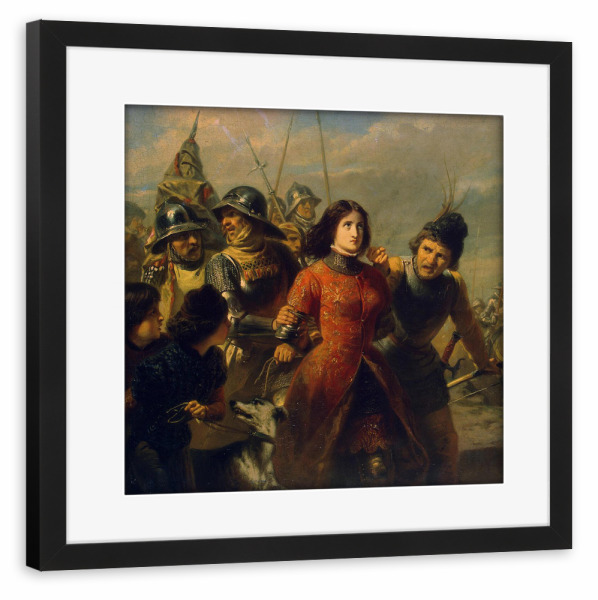 Poster mit Rahmen schwarz "Verhaftung der Jeanne d Arc" artboxONE - Natur,Menschen