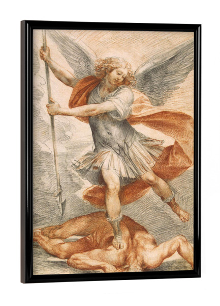 Poster mit schwarzem Rahmen "Der Erzengel Michael - Cesarl" artboxONE - Menschen,Männer