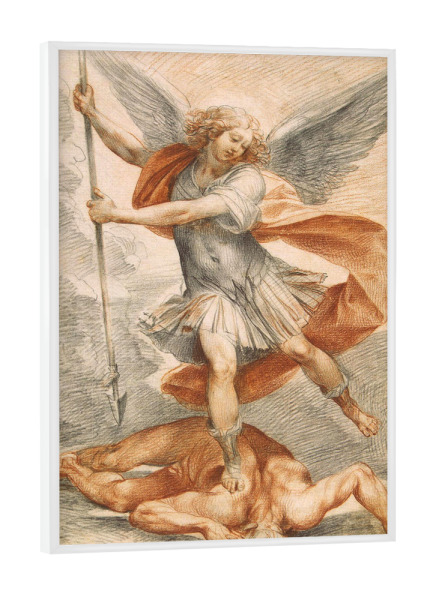 Poster mit weißem Rahmen "Der Erzengel Michael - Cesarl" artboxONE - Menschen,Männer