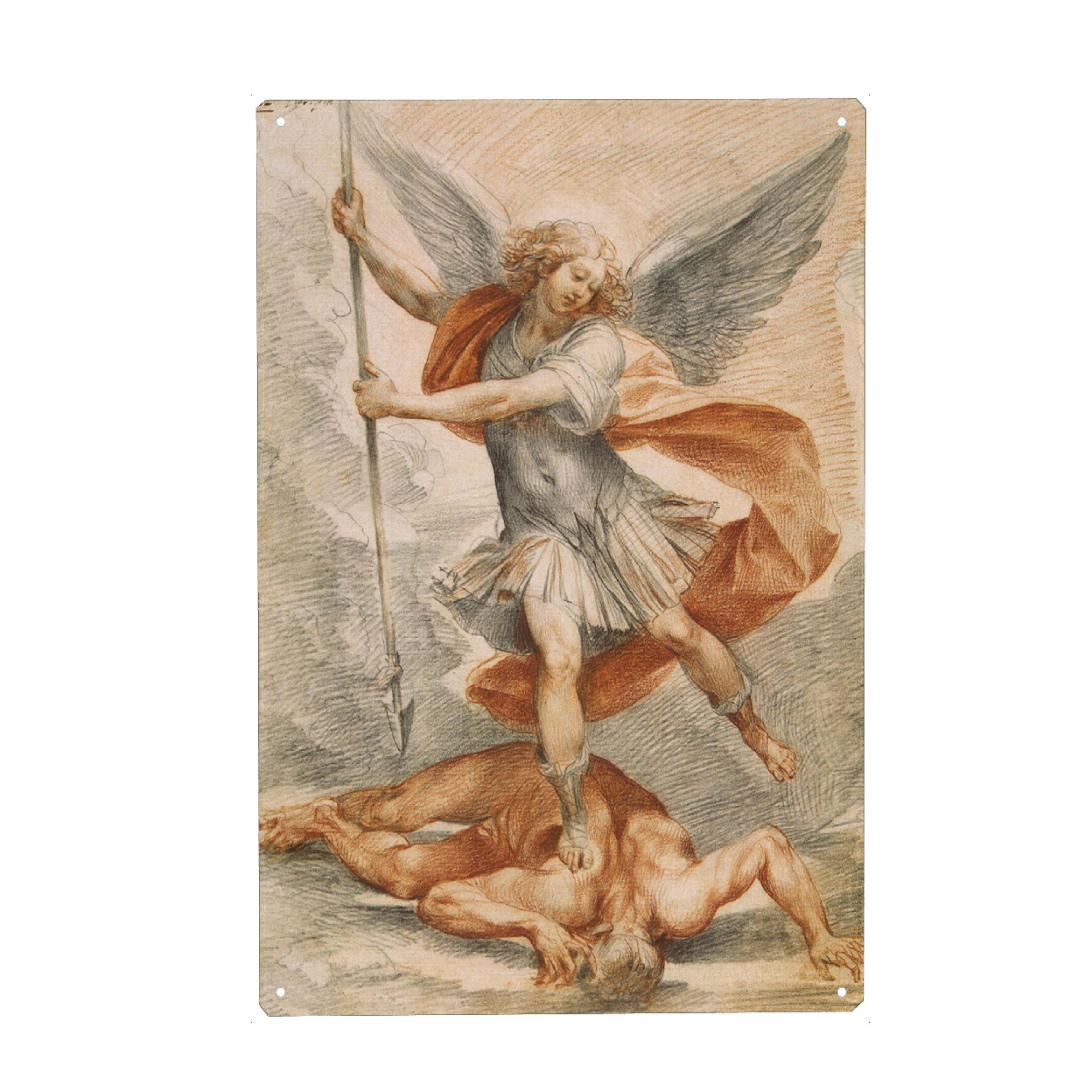 Metall Poster "Der Erzengel Michael - Cesarl" artboxONE - Menschen,Männer