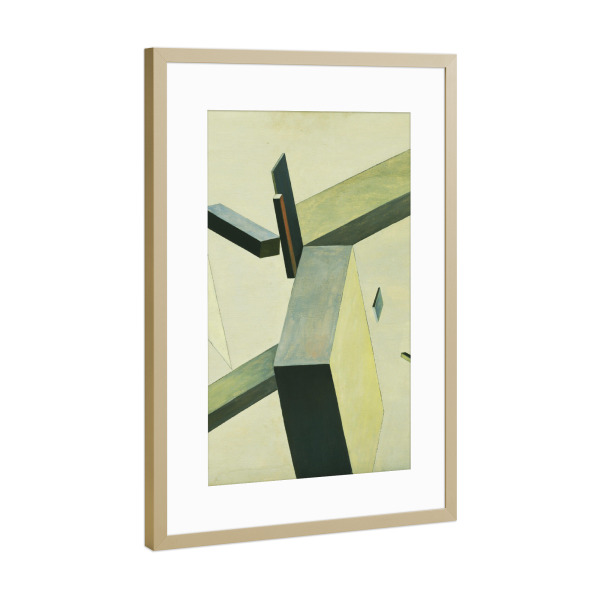 Poster mit Rahmen Gold "Komposition - Lissitzky" artboxONE - Abstrakt,Geometrie