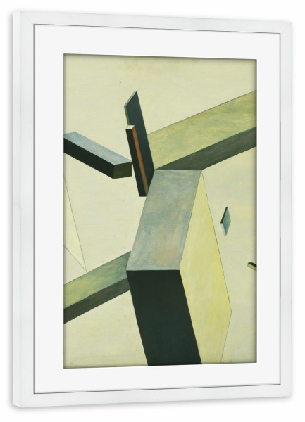 Poster mit Rahmen weiß "Komposition - Lissitzky" artboxONE - Abstrakt,Geometrie