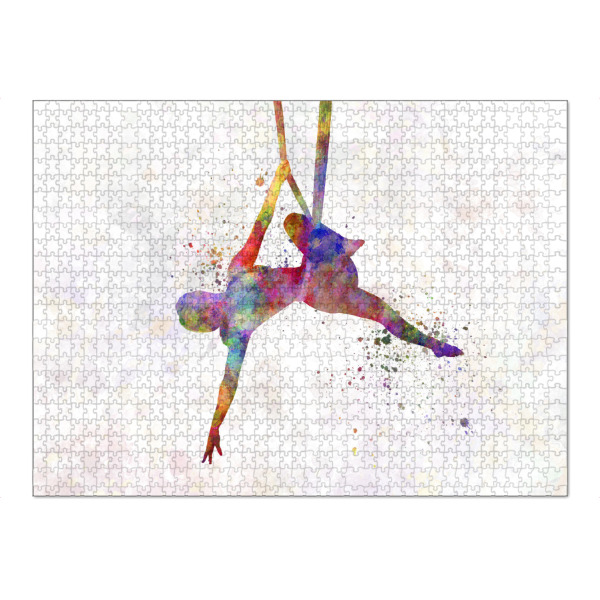 Puzzle Ravensburger "Aerial Yoga in Watercolor-b" artboxONE - Sport
