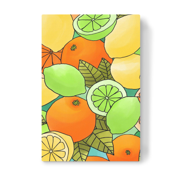 Leinwandbild "Zitrusbombe" artboxONE - Natur,Floral,Essen & Trinken / Obst & Gemüse - Zitrusfrüchte,Citrus fruit,Zitrone,Orange,Limette,Lime,Küche
