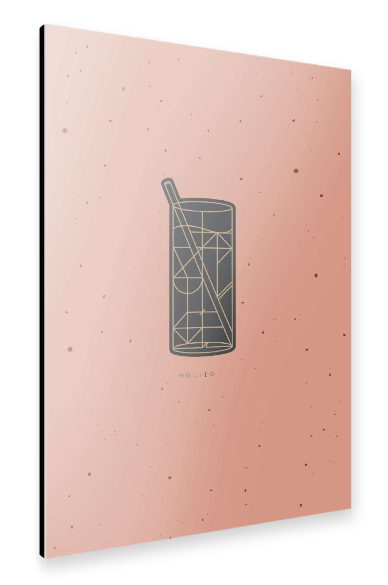 Alu-Dibond "Art deco Mojito" 75x50 cm artboxONE