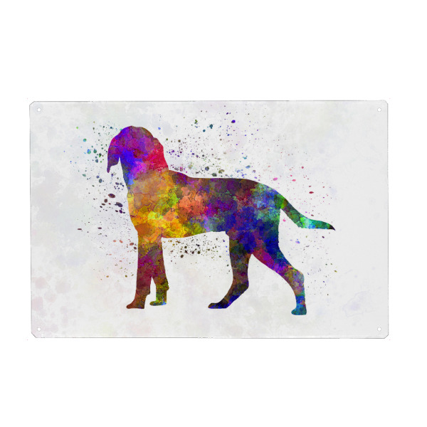 Holzbild "Anglo French Hound in watercolor" artboxONE - Tiere,Abstrakt