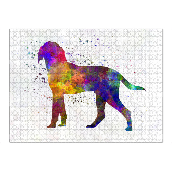 Puzzle Ravensburger "Anglo French Hound in watercolor" artboxONE - Tiere,Abstrakt