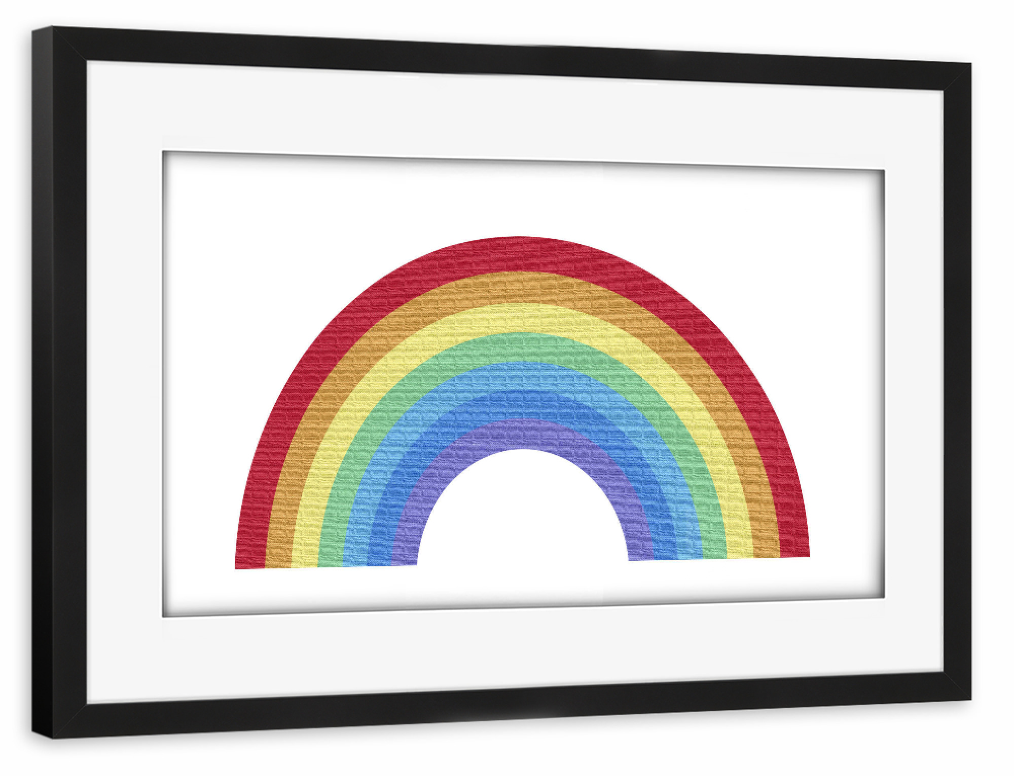 Poster mit Rahmen schwarz "Regenbogen mit Spektralfarben" artboxONE - Typografie,Natur,Für Kinder,Abstrakt,Lustig