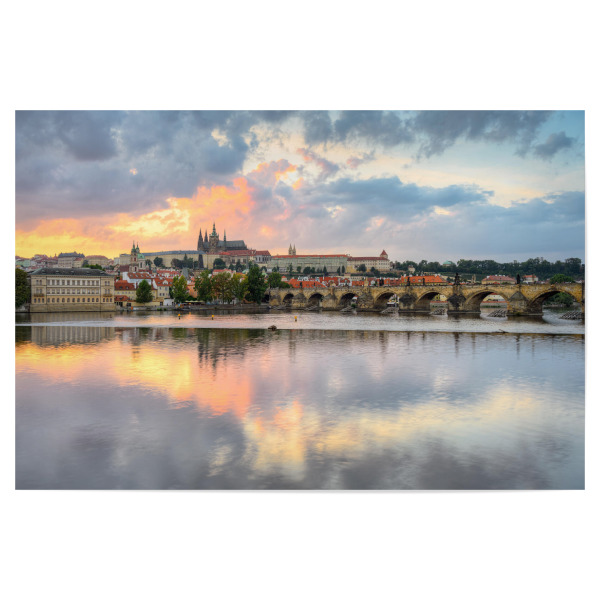 Poster "Prager Burg und Karlsbrücke" artboxONE - Reise,Architektur,Städte / Prag