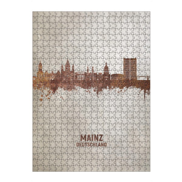 Puzzle Ravensburger "Mainz Germany Skyline Rust" artboxONE - Städte