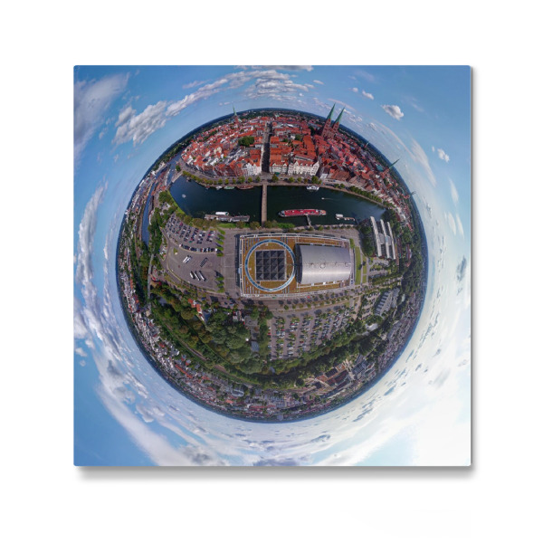 Galerie-Print "Lübeck - MuK von oben" 30x30 cm artboxONE