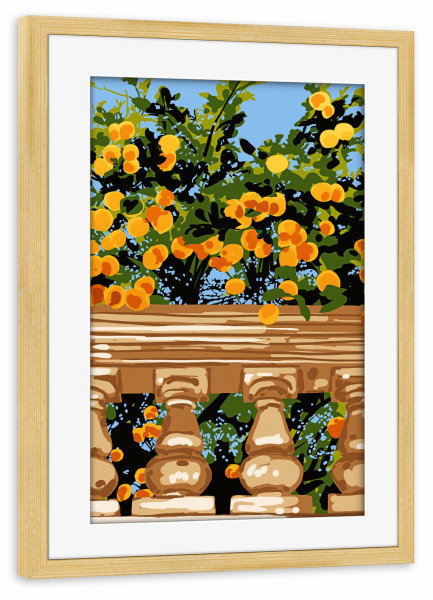 Poster mit Rahmen kiefer "No matter what happens" artboxONE - Floral