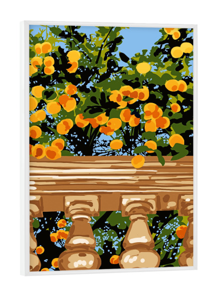 Poster mit weißem Rahmen "No matter what happens" artboxONE - Floral