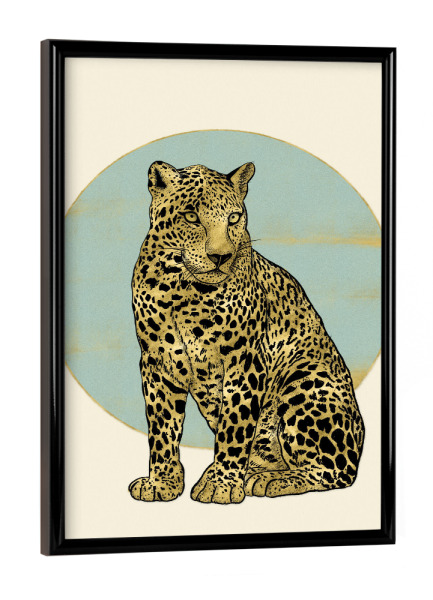 Poster mit schwarzem Rahmen "Schöner Leopard" artboxONE - Natur,Tiere