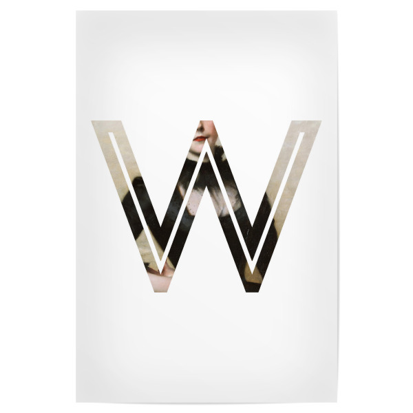 Poster 30x20 cm "IMPRESS-LETTER W" artboxONE - Typografie,Fashion,Buchstaben,Buchstaben / W
