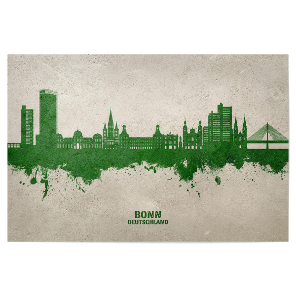 Poster 30x20 cm "Bonn Germany Skyline PaintGreen" artboxONE - Städte
