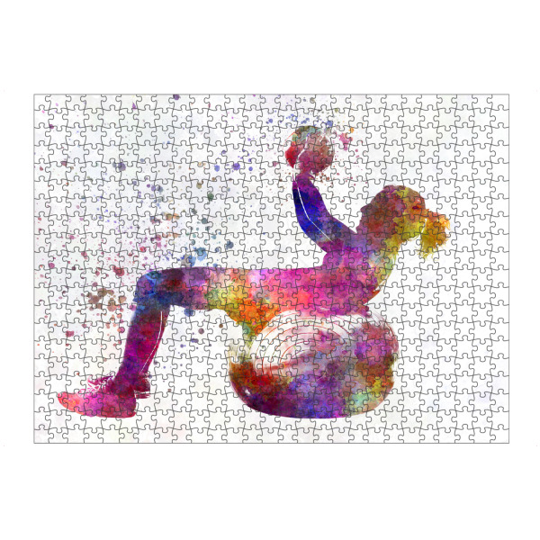 Puzzle Ravensburger "Watercolor fitness-b" artboxONE - Sport - Sport,Sports,Watercolor,Fitness,Gym,Exercise,Athlete,Gymnast,Olympic - Bild sport
