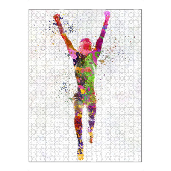 Puzzle Ravensburger "Watercolor winner runner" artboxONE - Sport - Sport,Sports,Watercolor,Runner,Winner,Running,Olympic,Goal - Bild sport