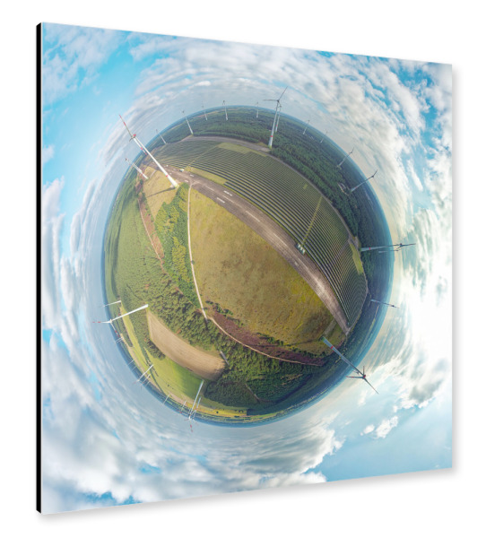 Alu-Dibond "Wind-/Solarpark Mahlwinkel - high" 30x30 cm artboxONE