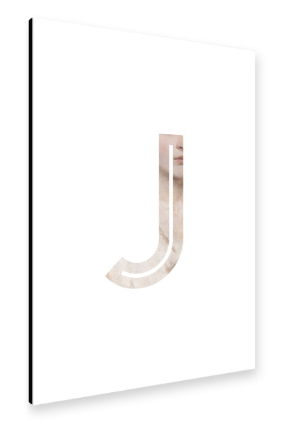Alu-Dibond "IMPRESS-LETTER J" 30x20 cm artboxONE