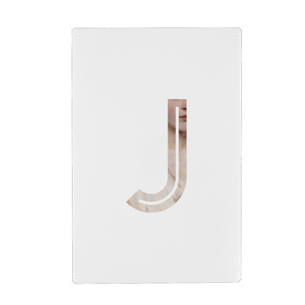 Holzbild "IMPRESS-LETTER J" artboxONE - Typografie,Fashion,Buchstaben,Buchstaben / J
