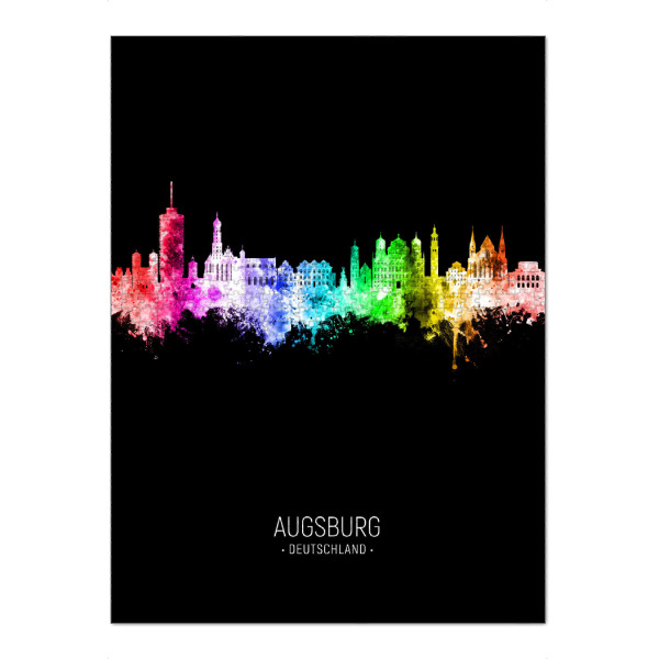 Puzzle Ravensburger "Augsburg Skyline Colour Black" artboxONE - Städte