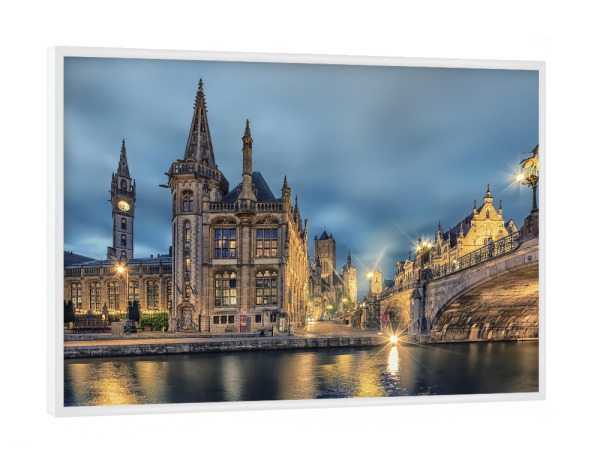 Poster mit weißem Rahmen "Ghent" artboxONE - Städte,Reise,Architektur,Reise / Länder,Städte / Weitere