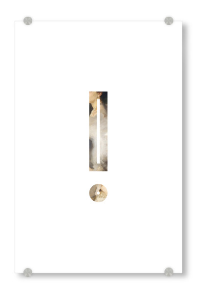 Acrylglasbild "IMPRESS-LETTER ! - EXCLAMATION" artboxONE - Typografie,Fashion,Buchstaben