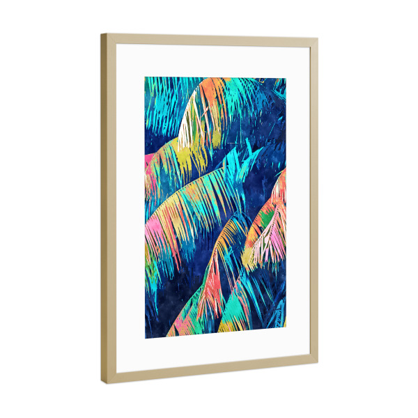 Poster mit Rahmen Gold "And into the forest I go" artboxONE - Natur,Abstrakt