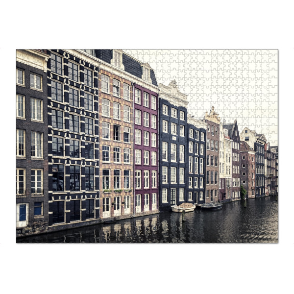 Puzzle Ravensburger "Damrak buildings" artboxONE - Städte,Reise,Architektur,Reise / Länder,Städte / Amsterdam