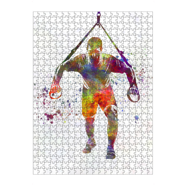 artboxONE Puzzle "Fitness in watercolor-h" artboxONE - Sport - Sport,Sports,Watercolor,Athlete,Fitness,Gymnastics,Gym,Bodybuilding,Exercise