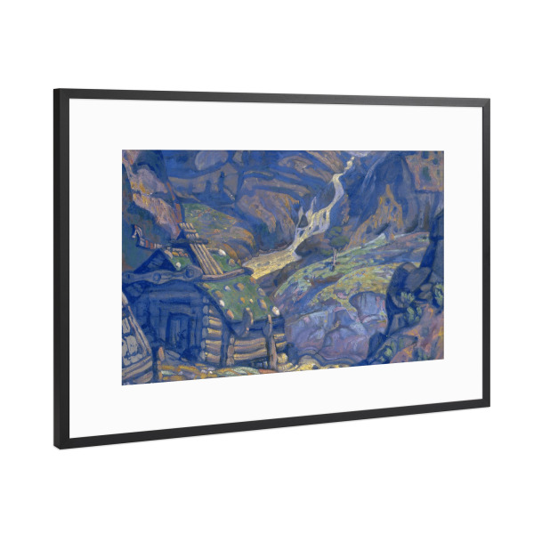 Poster mit Rahmen Schwarz (Metallic) "Bühnenbildentwurf Peer Gynt" artboxONE - Natur