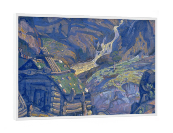 Poster mit weißem Rahmen "Bühnenbildentwurf Peer Gynt" artboxONE - Natur - Nicholas roerich,Natur,Nature,Gemälde,Malerei,Kunst,Berge,Mountains
