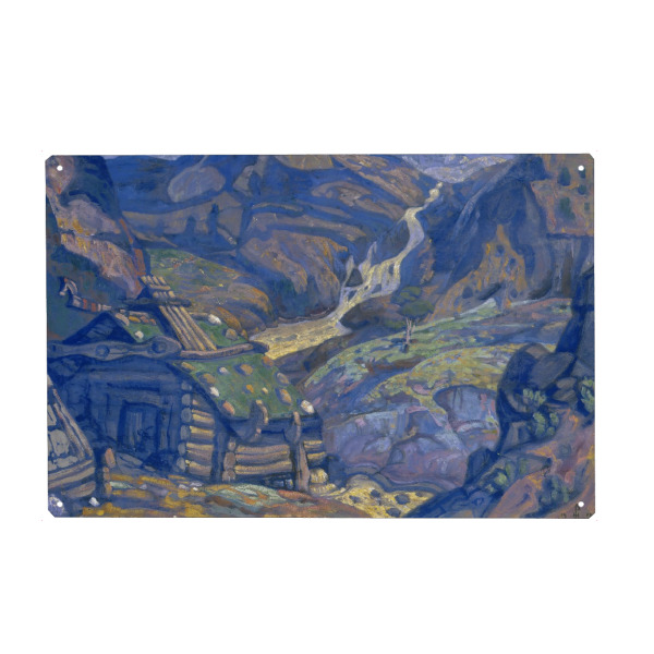 Holzbild "Bühnenbildentwurf Peer Gynt" artboxONE - Natur - Nicholas roerich,Natur,Nature,Gemälde,Malerei,Kunst,Berge,Mountains