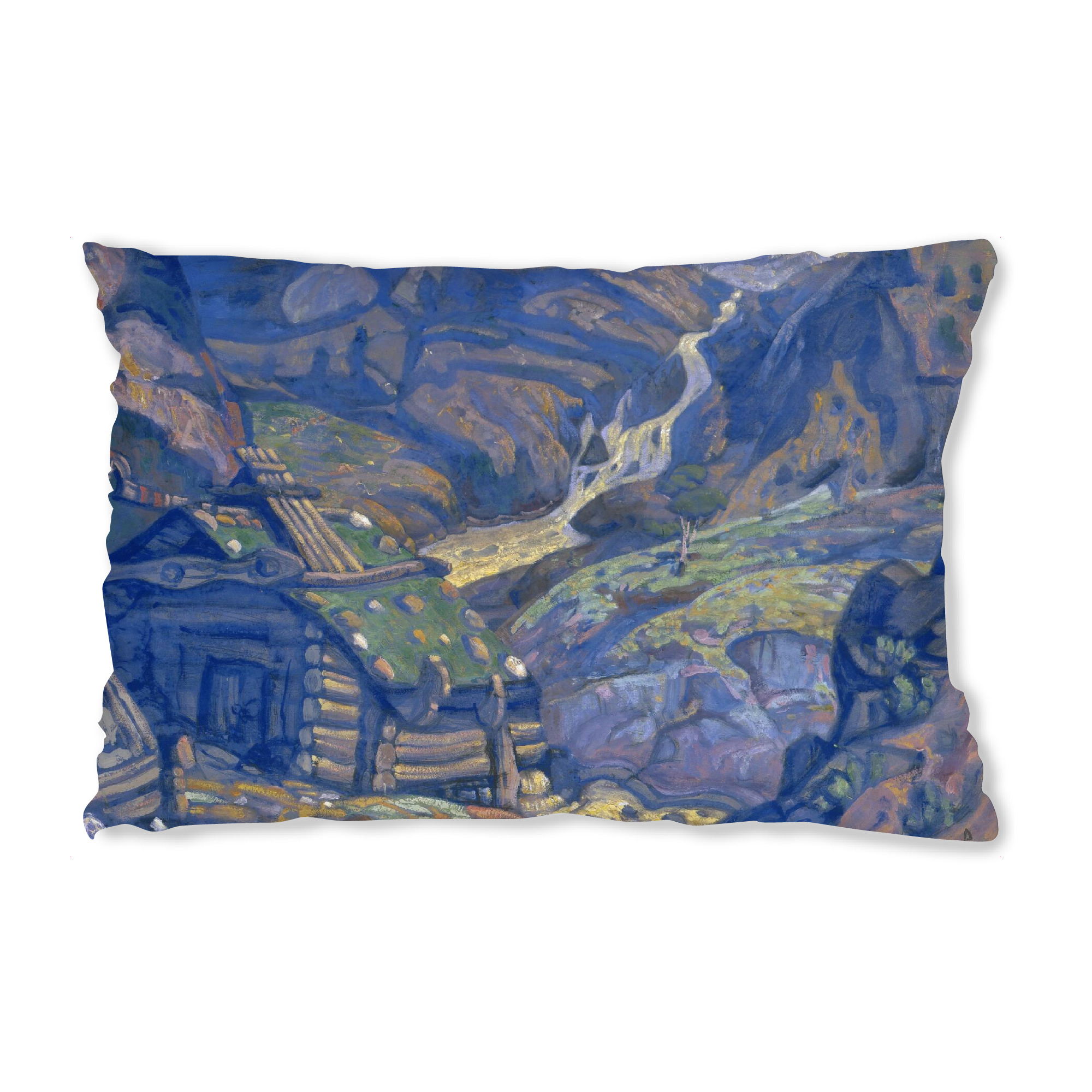 Design-Kissen "Bühnenbildentwurf Peer Gynt" artboxONE - Natur - Nicholas roerich,Natur,Nature,Gemälde,Malerei,Kunst,Berge,Mountains