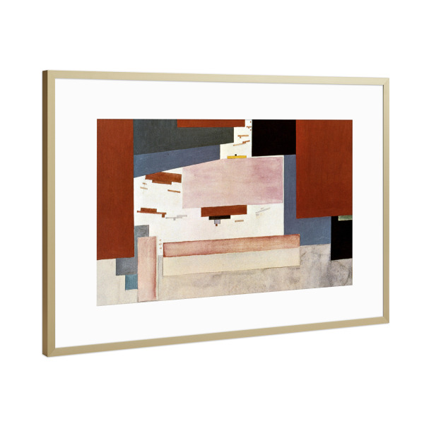 Poster mit Rahmen Gold "Suprematie" artboxONE - Abstrakt,Geometrie