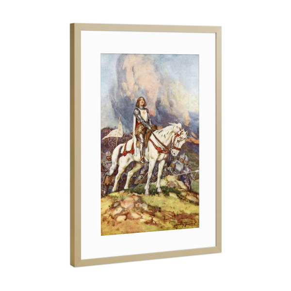 Poster mit Rahmen Gold "Jungfrau von Orléans" artboxONE - Natur,Reise,Tiere,Menschen
