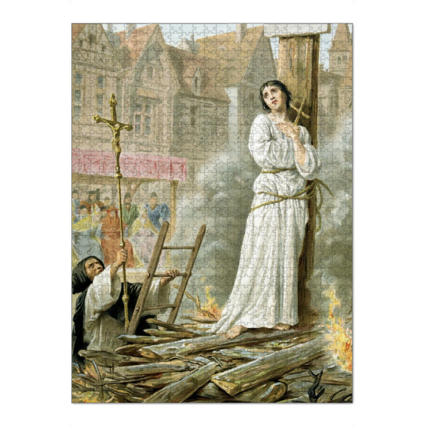 Puzzle Ravensburger "Jeanne d' Arc burnt at state" artboxONE - Menschen - Menschen,Natur,Nature,People,Prozess,Scheiterhaufen,Female,Woman,Frau