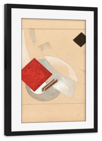 Poster mit Rahmen schwarz "Geschichte der 2. Quadrate" artboxONE - Abstrakt,Geometrie