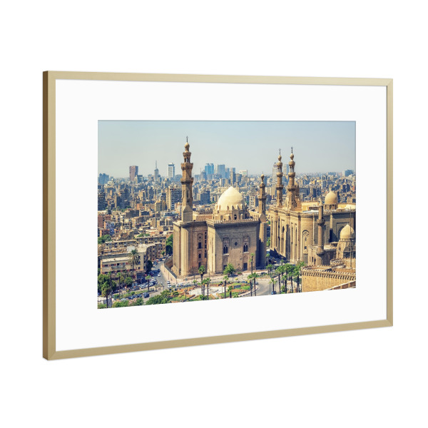 Poster mit Rahmen Gold "Cairo City" artboxONE - Städte,Reise,Architektur,Reise / Afrika,Reise / Länder