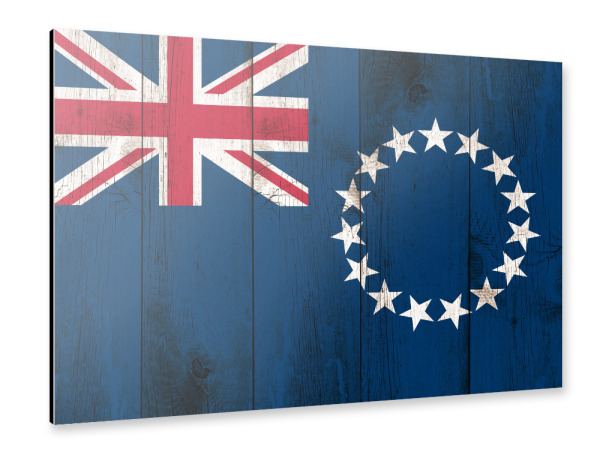 Alu-Dibond "Cookinseln Flagge" 30x20 cm artboxONE