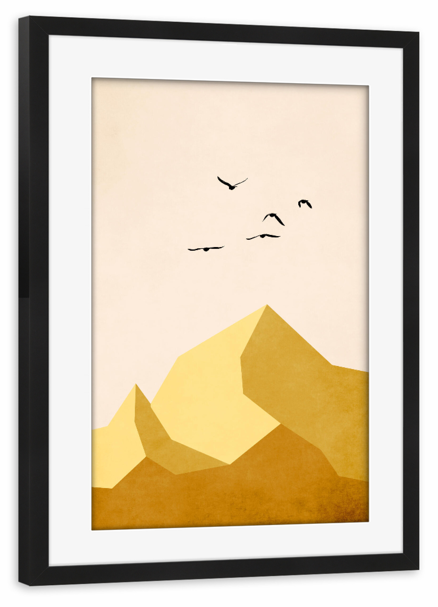 Poster mit Rahmen schwarz "Zuspitze beim Sonnenuntergang" artboxONE - Natur,Tiere,Abstrakt