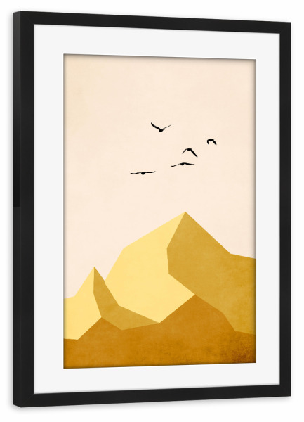 Poster mit Rahmen schwarz "Zuspitze beim Sonnenuntergang" artboxONE - Natur,Tiere,Abstrakt